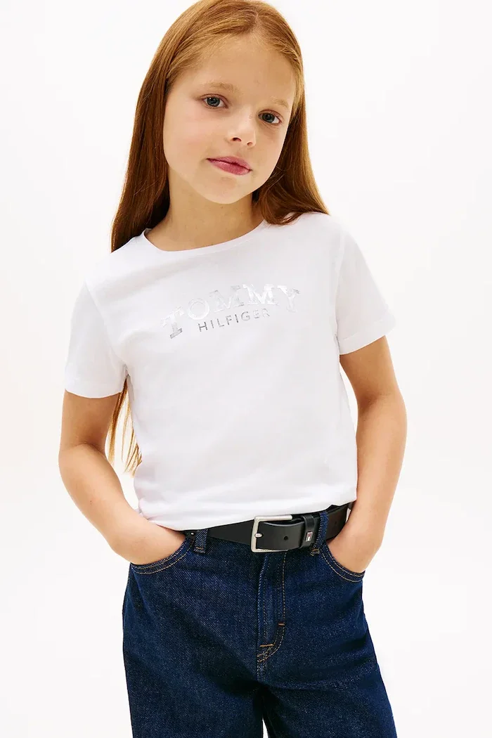 Tommy Hilfiger Детска тениска в бяло KG0KG08974