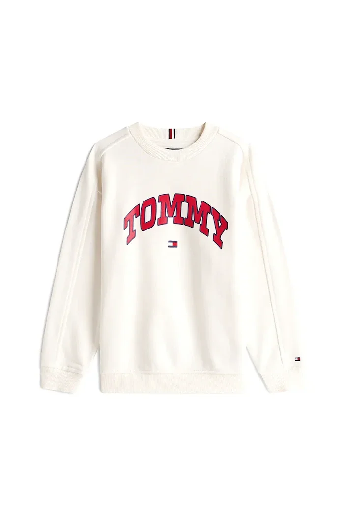 Tommy Hilfiger Детски суичър в бежово с принт KB0KB09899