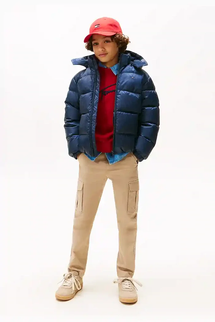Tommy Hilfiger Детско пухено яке в тъмносиньо KB0KB10091