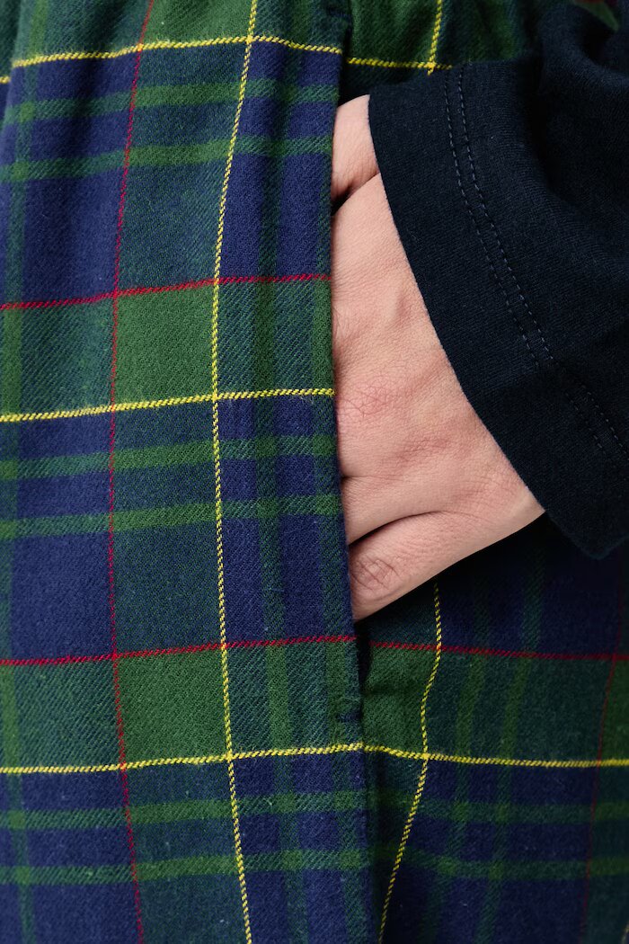 Tommy Hilfiger долнище на пижама дамско от памук тъмносиньо UW0UW06597