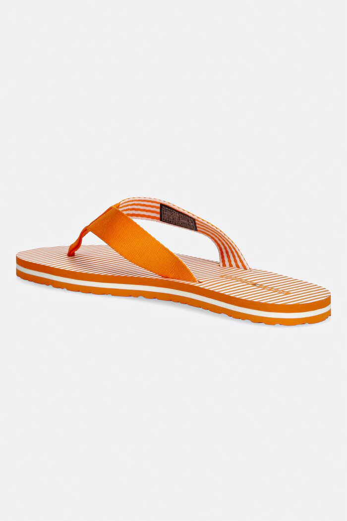 Tommy Hilfiger джапанки дамски TH ITHACA STRIPE SUMMER SANDAL оранжеви FW0FW09192