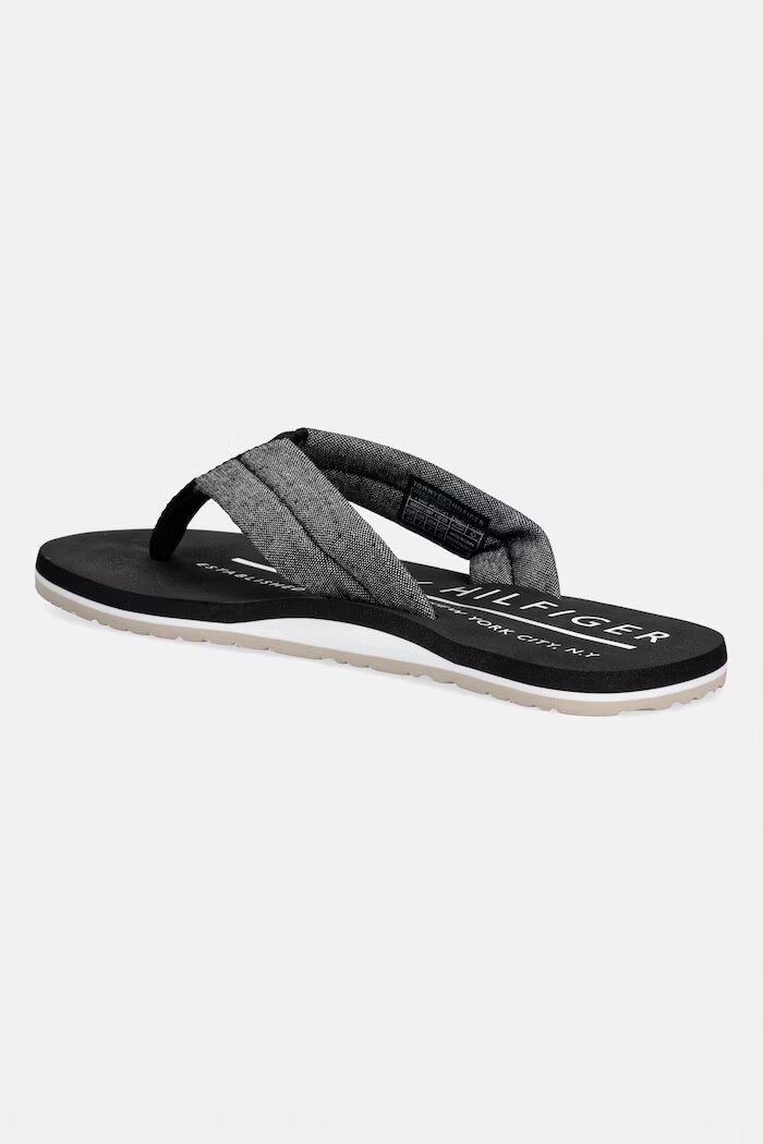 Tommy Hilfiger джапанки мъжки HILFIGER CHAMBRAY BEACH SANDAL черни FM0FM05751