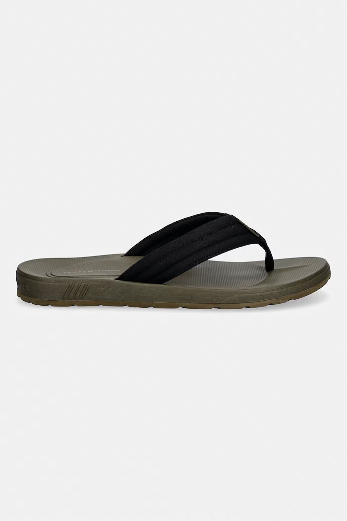 Tommy Hilfiger джапанки мъжки MOLDED HILFIGER LTH BEACH SANDAL черни FM0FM05802