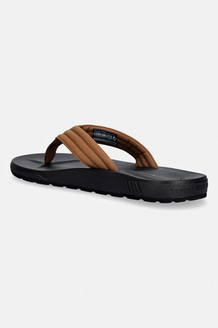 Tommy Hilfiger джапанки мъжки MOLDED HILFIGER LTH BEACH SANDAL кафяви FM0FM05802