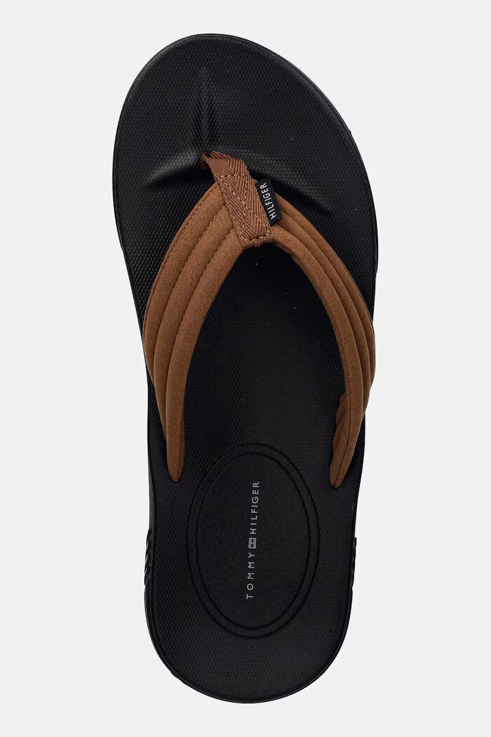 Tommy Hilfiger джапанки мъжки MOLDED HILFIGER LTH BEACH SANDAL кафяви FM0FM05802