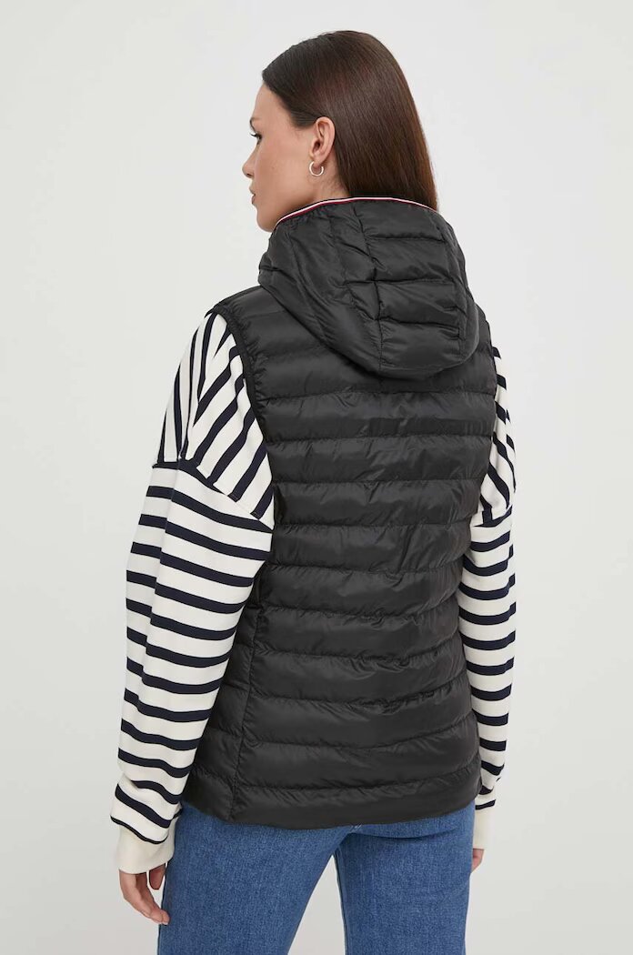 Tommy Hilfiger Елек дамски в черно преходен модел WW0WW42051