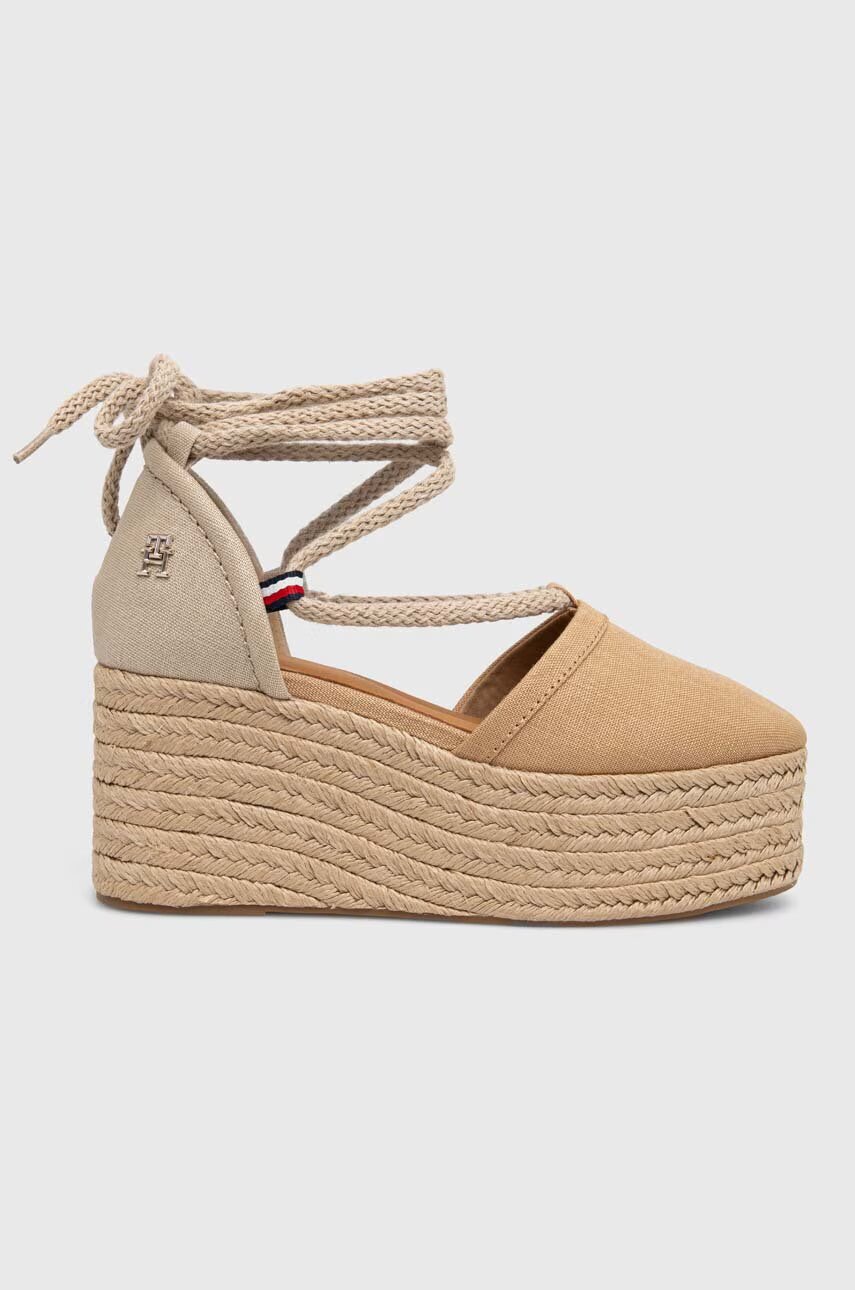 Tommy Hilfiger Еспадрили CLOSED TOE LINEN FLATFORM