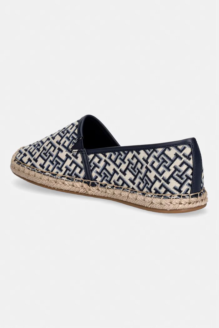 Tommy Hilfiger еспадрили дамски TH MONOGRAM JACQUARD ESPADRILLE тъмносини FW0FW09501