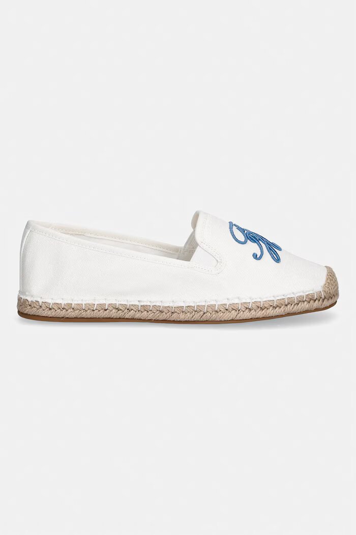 Tommy Hilfiger еспадрили дамски TH SCRIPT SUMMER ESPADRILLE бели FW0FW09240