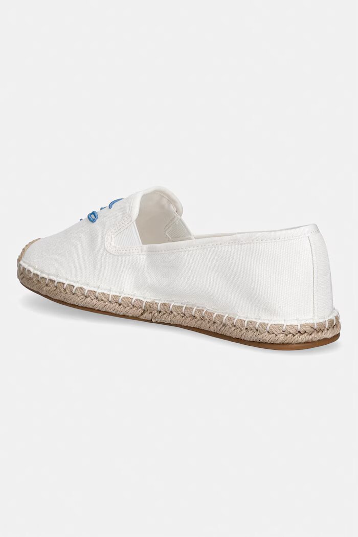 Tommy Hilfiger еспадрили дамски TH SCRIPT SUMMER ESPADRILLE бели FW0FW09240