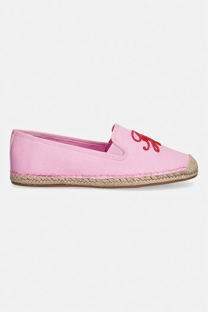 Tommy Hilfiger еспадрили дамски TH SCRIPT SUMMER ESPADRILLE розови FW0FW09240