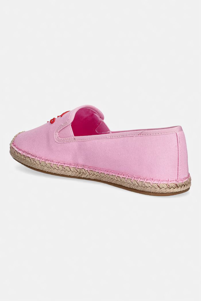 Tommy Hilfiger еспадрили дамски TH SCRIPT SUMMER ESPADRILLE розови FW0FW09240