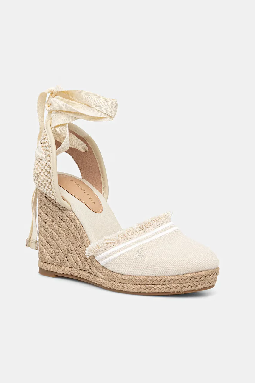 Tommy Hilfiger Еспадрили FRINGE CANVAS HIGH WEDGE