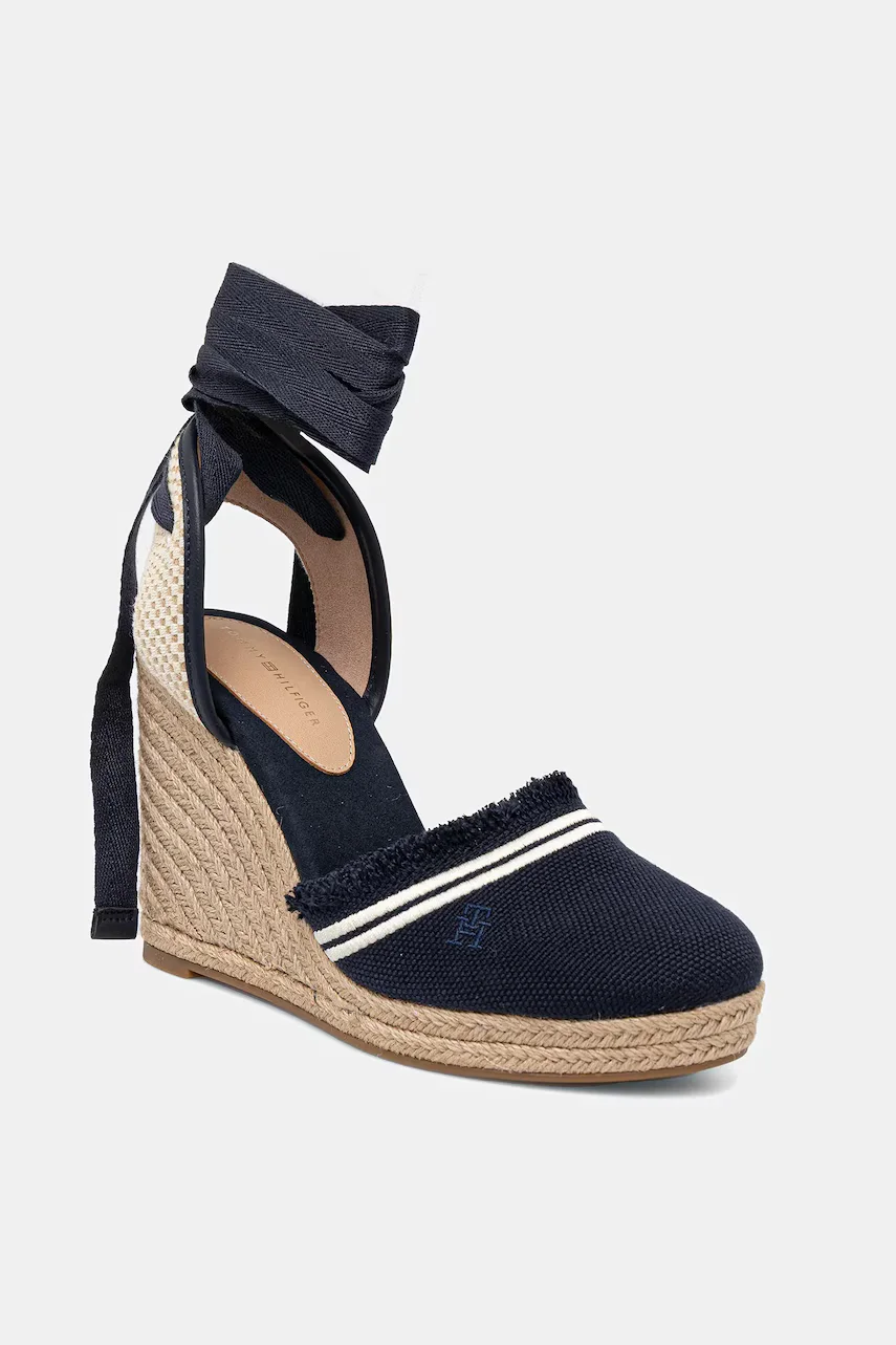 Tommy Hilfiger Еспадрили FRINGE CANVAS HIGH WEDGE