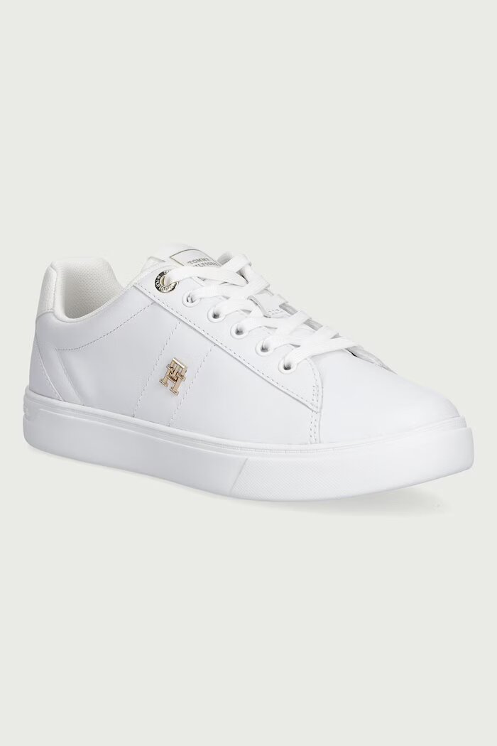 Tommy Hilfiger ESSENTIAL ELEVATED COURT SNEAKER маратонки дамски от кожа бели FW0FW09073