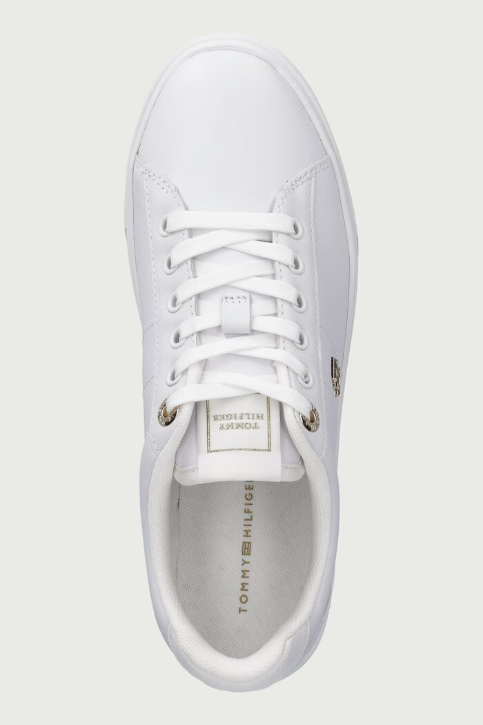 Tommy Hilfiger ESSENTIAL ELEVATED COURT SNEAKER маратонки дамски от кожа бели FW0FW09073