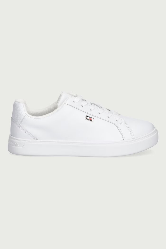 Tommy Hilfiger FLAG COURT SNEAKER маратонки дамски от кожа бели FW0FW09074