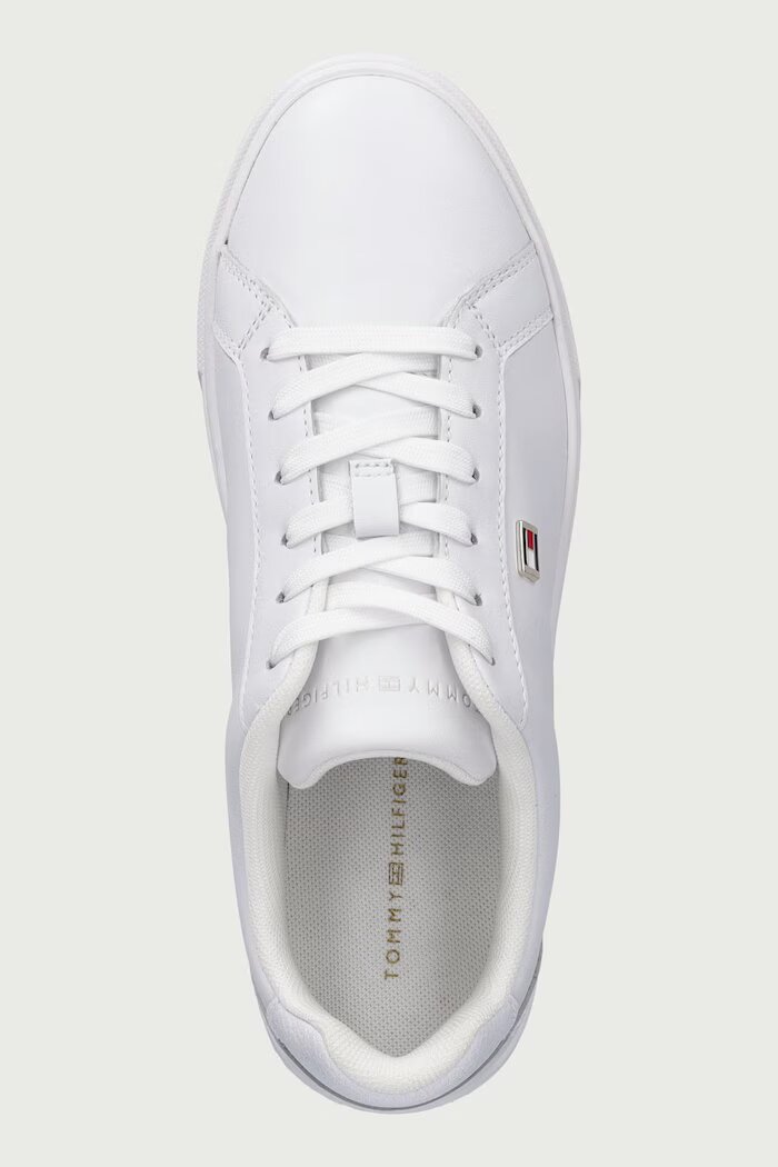 Tommy Hilfiger FLAG COURT SNEAKER маратонки дамски от кожа бели FW0FW09074