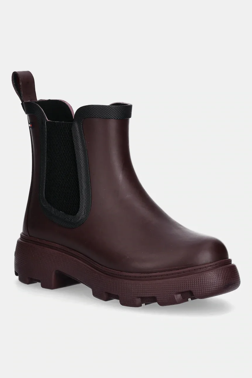 Tommy Hilfiger Гумени ботуши FLAG ANKLE RAINBOOT WARM LINING