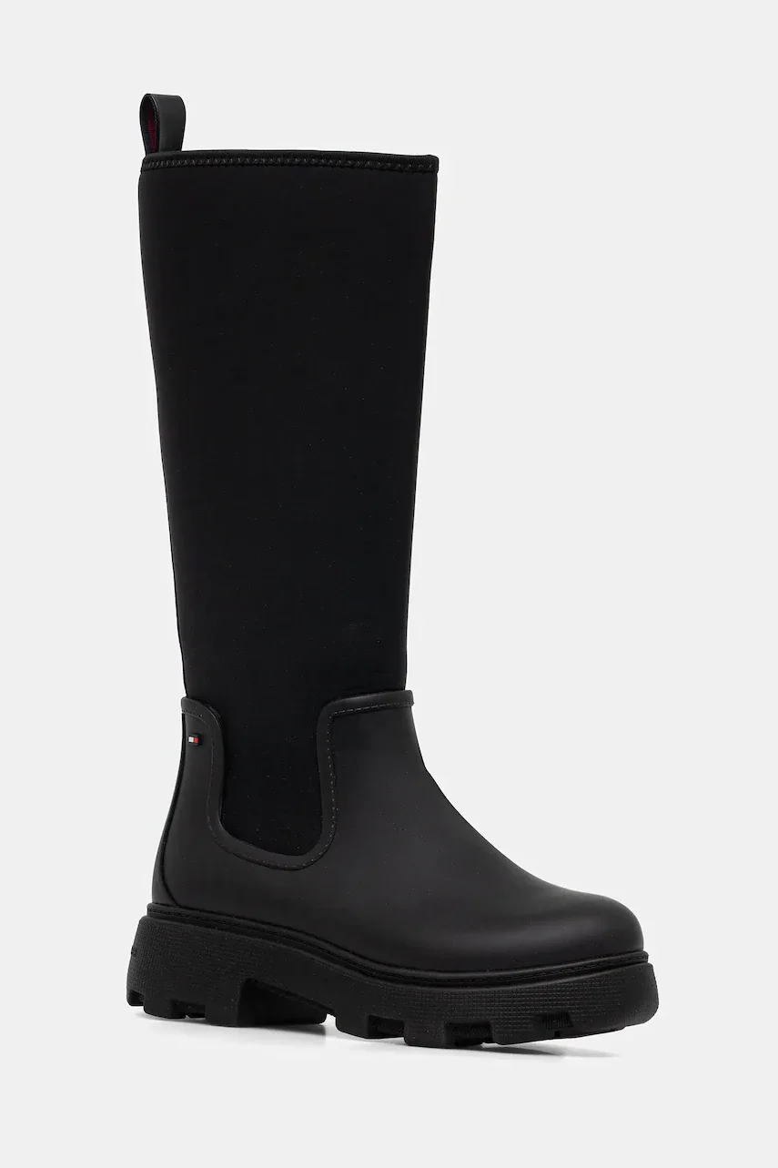 Tommy Hilfiger Гумени ботуши FLAG LONG RAINBOOT WARM LINING