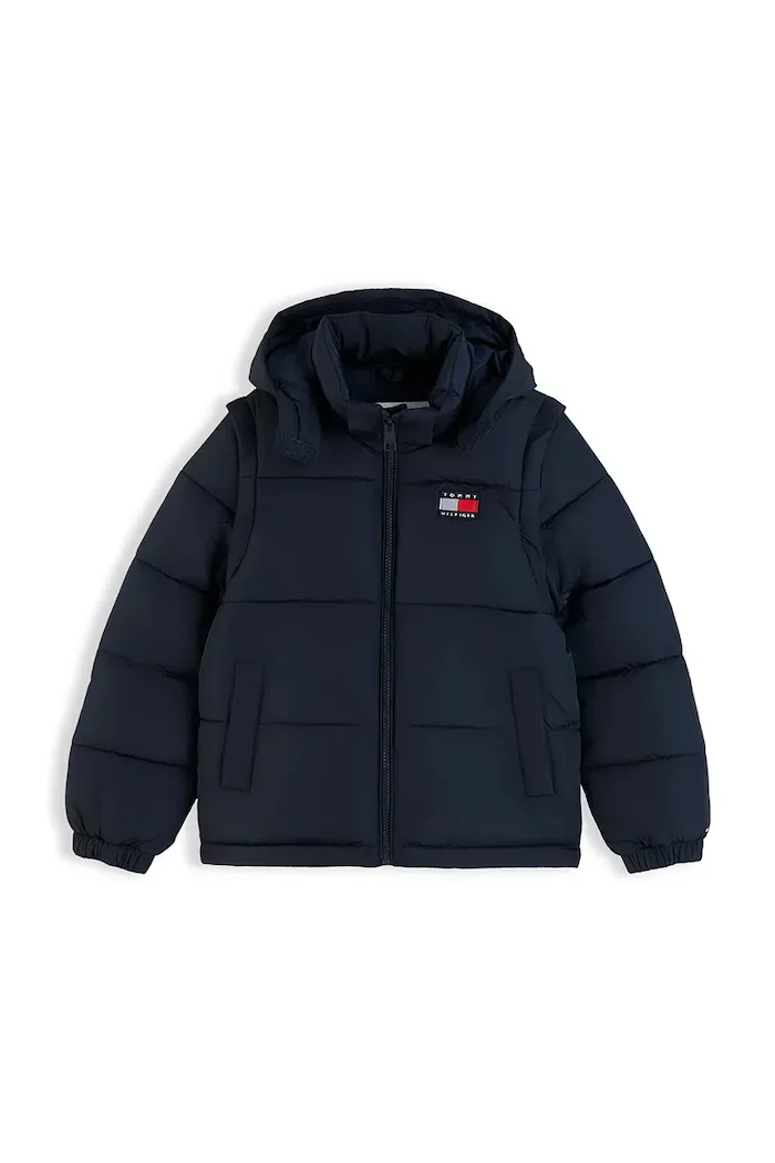 Tommy Hilfiger капитонирано яке за деца тъмносиньо KS0KS00760