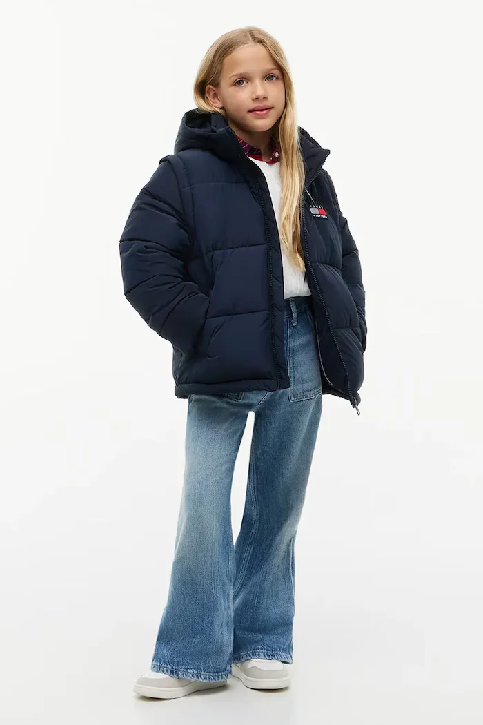 Tommy Hilfiger капитонирано яке за деца тъмносиньо KS0KS00760