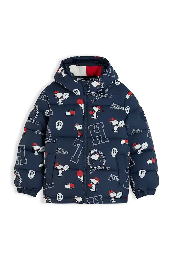 Tommy Hilfiger капитонирано яке за деца x Peanuts тъмносиньо KS0KS00762