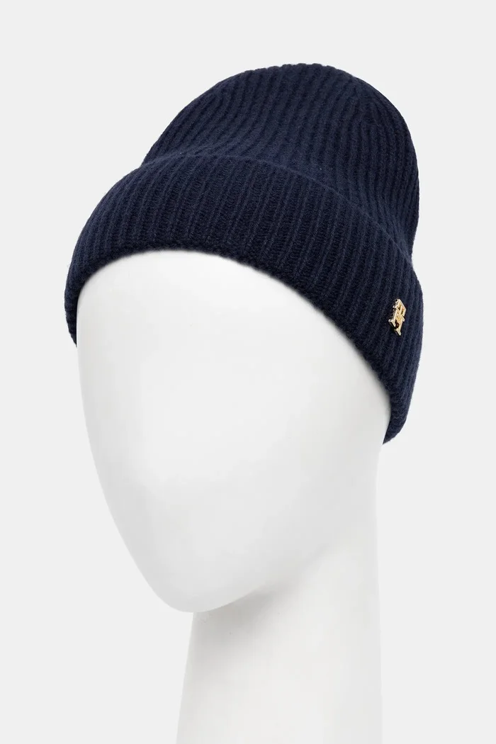 Tommy Hilfiger Кашмирена шапка в тъмносиньо AW0AW17772