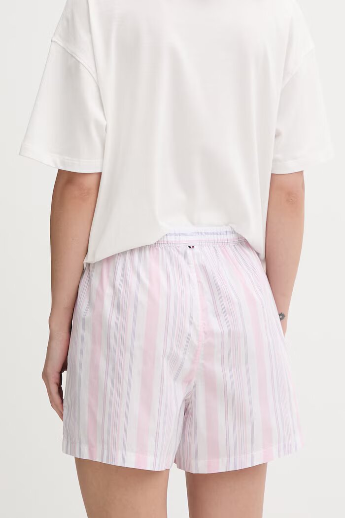 Tommy Hilfiger късо долнище на пижама дамско от памук розово UW0UW06503