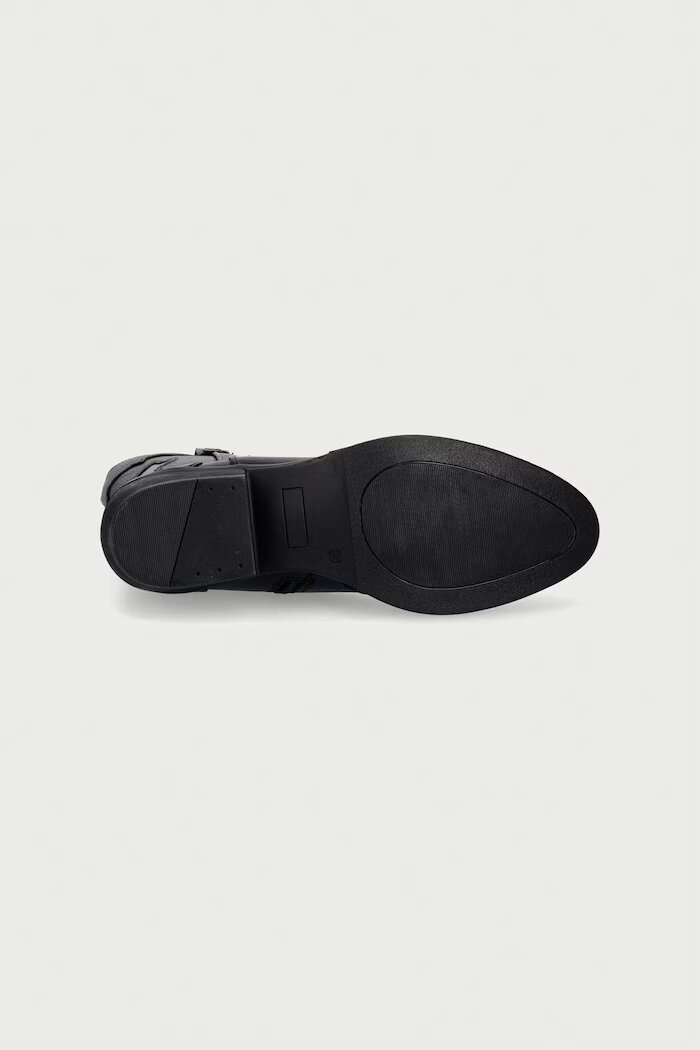 Tommy Hilfiger каубойски ботуши за деца от кожа черни T3A6-35193