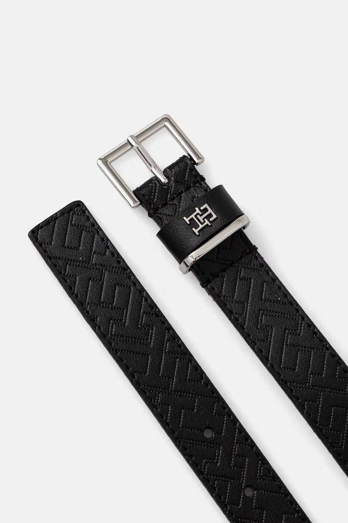 Tommy Hilfiger колан дамски от кожа черен AW0AW17753