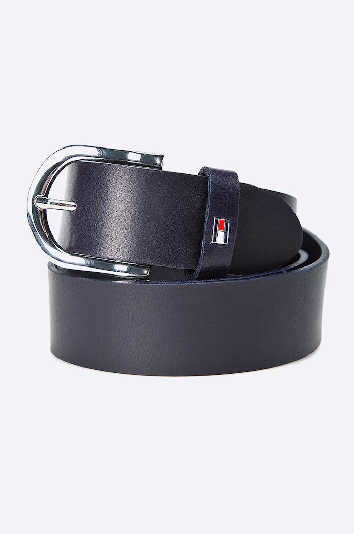Tommy Hilfiger колан дамски от кожа тъмносин WW0WW11590