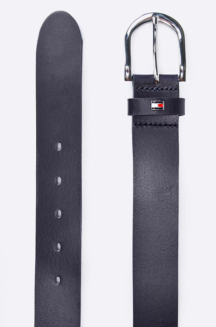 Tommy Hilfiger колан дамски от кожа тъмносин WW0WW11590