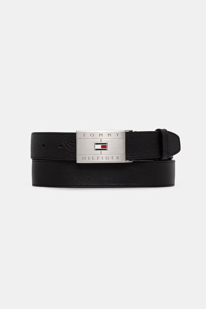 Tommy Hilfiger колан мъжки от кожа черен AM0AM14322