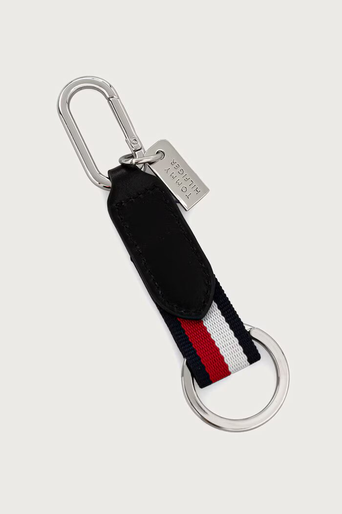 Tommy Hilfiger комплект портфейл и ключодържател мъжки от кожа черен AM0AM14805