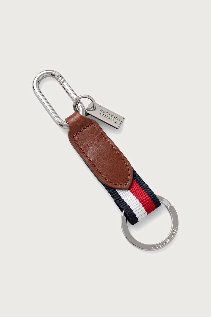 Tommy Hilfiger комплект портфейл и ключодържател мъжки от кожа кафяв AM0AM14805