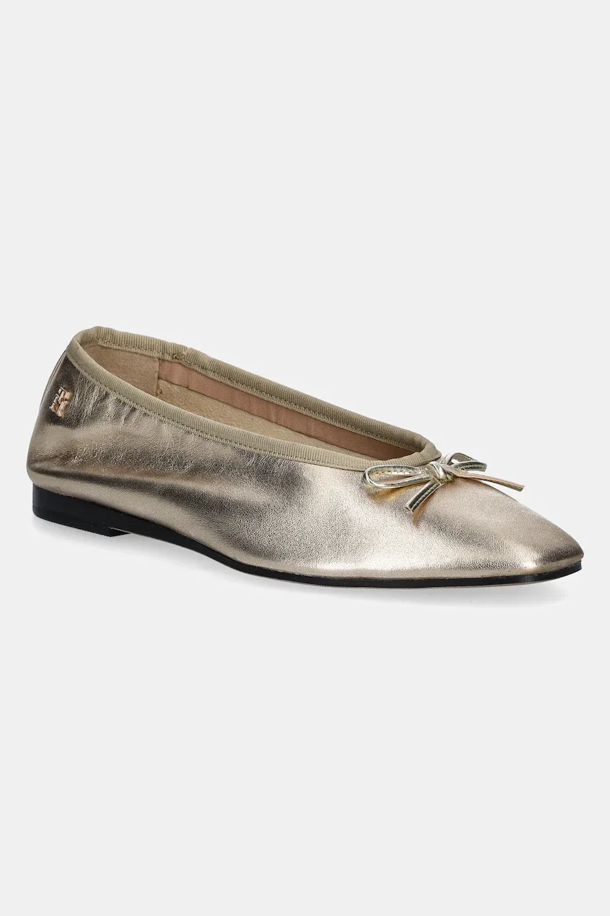 Tommy Hilfiger Кожени балеринки BALLERINA SOFT LEATHER METALLIC