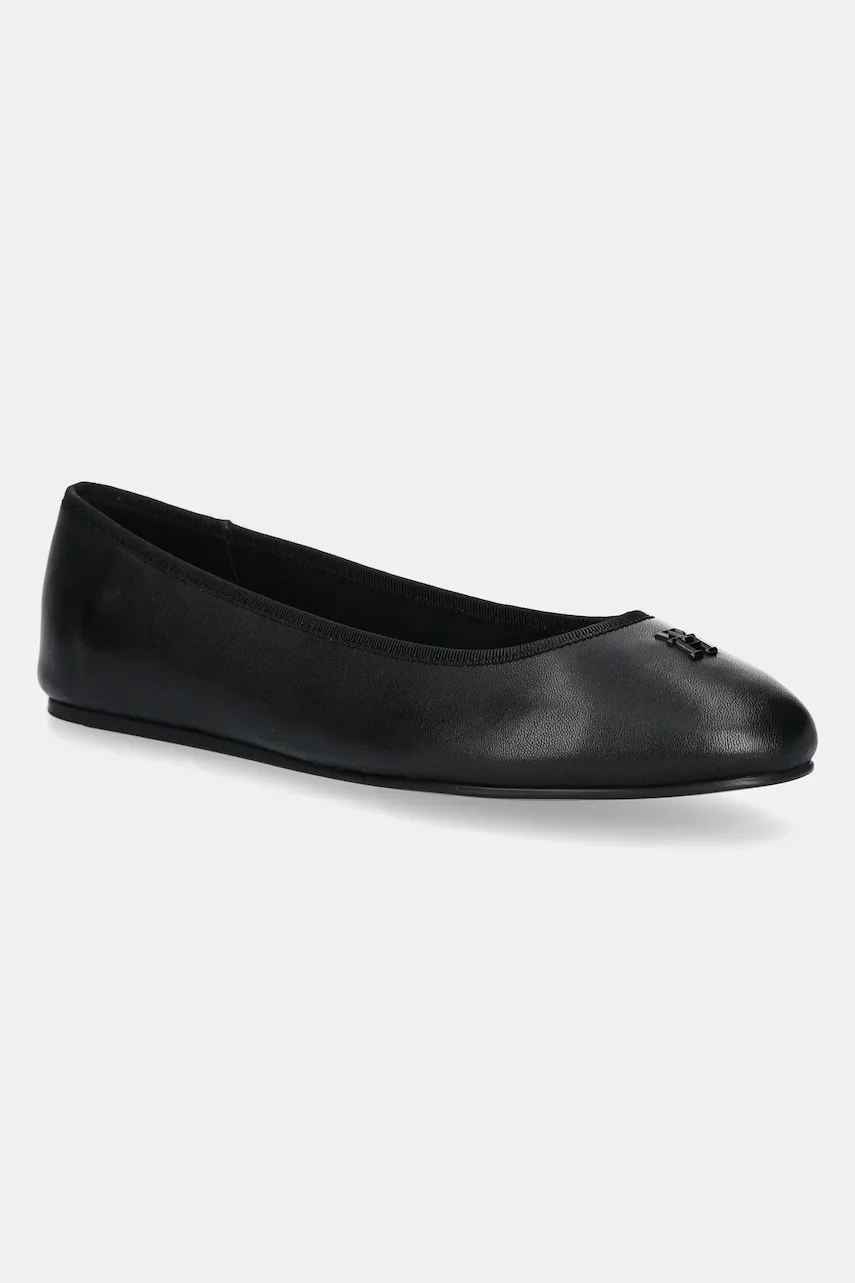 Tommy Hilfiger Кожени балеринки TH HARDWARE LEATHER BALLERINA