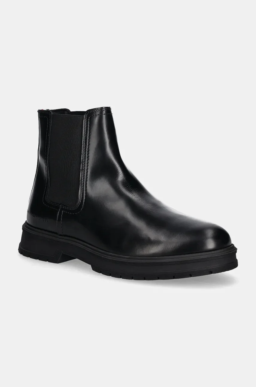 Tommy Hilfiger Кожени боти челси HILFIGER ABRASIV WARM LTH CHELS