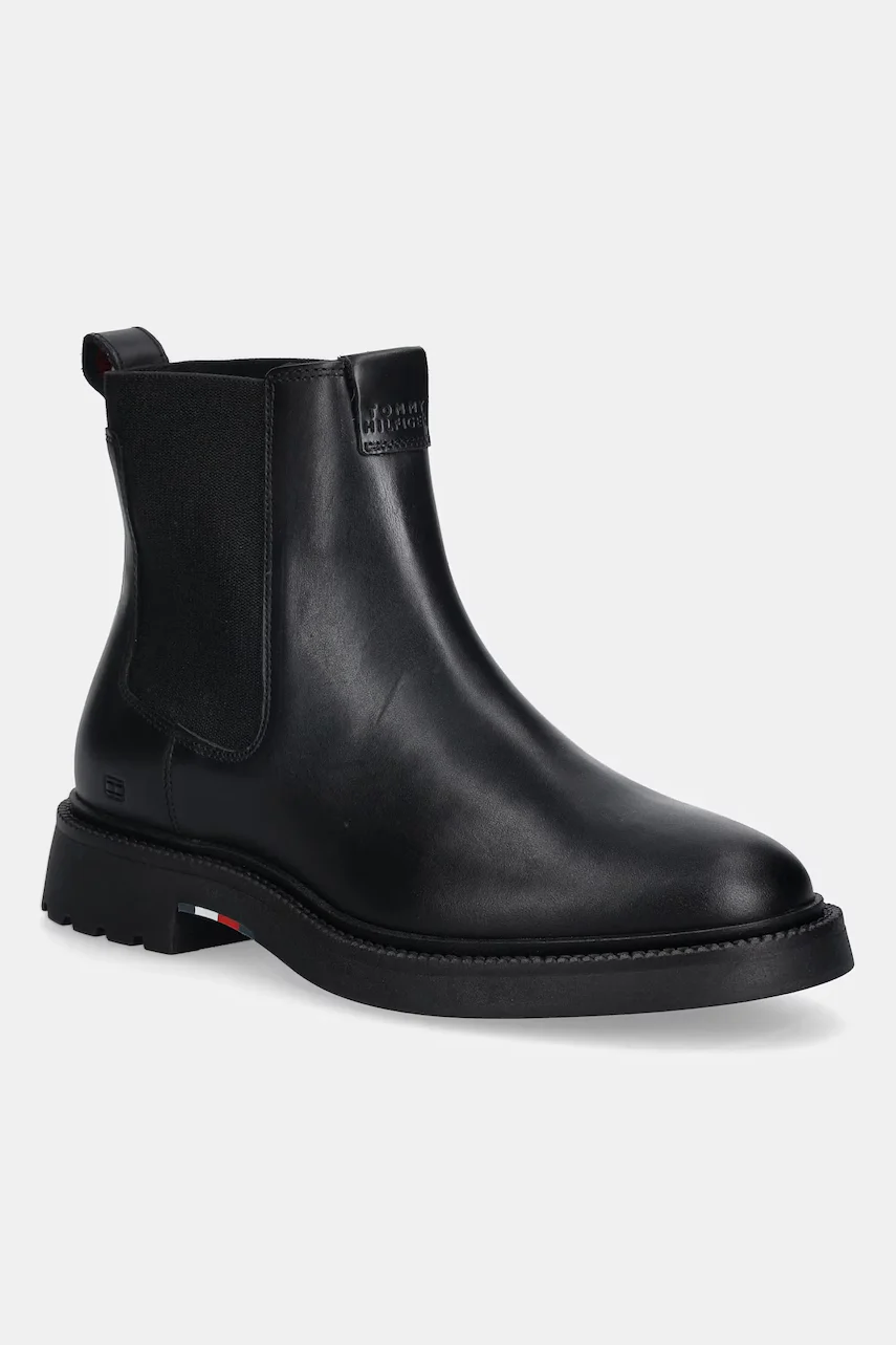 Tommy Hilfiger Кожени боти челси HILFIGER COMFORT LWT LTH CHELSEA