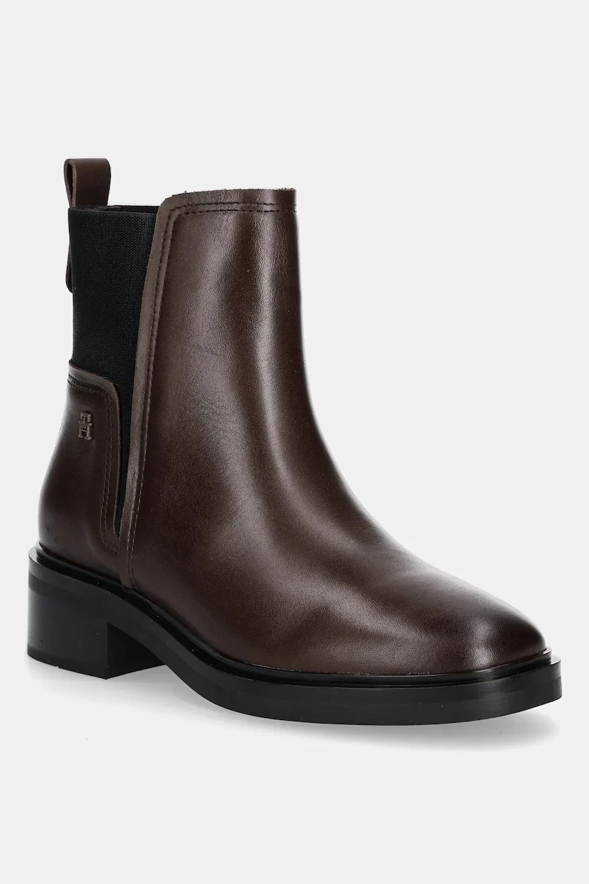 Tommy Hilfiger Кожени боти челси TH MINIMAL LEATHER CHELSEA