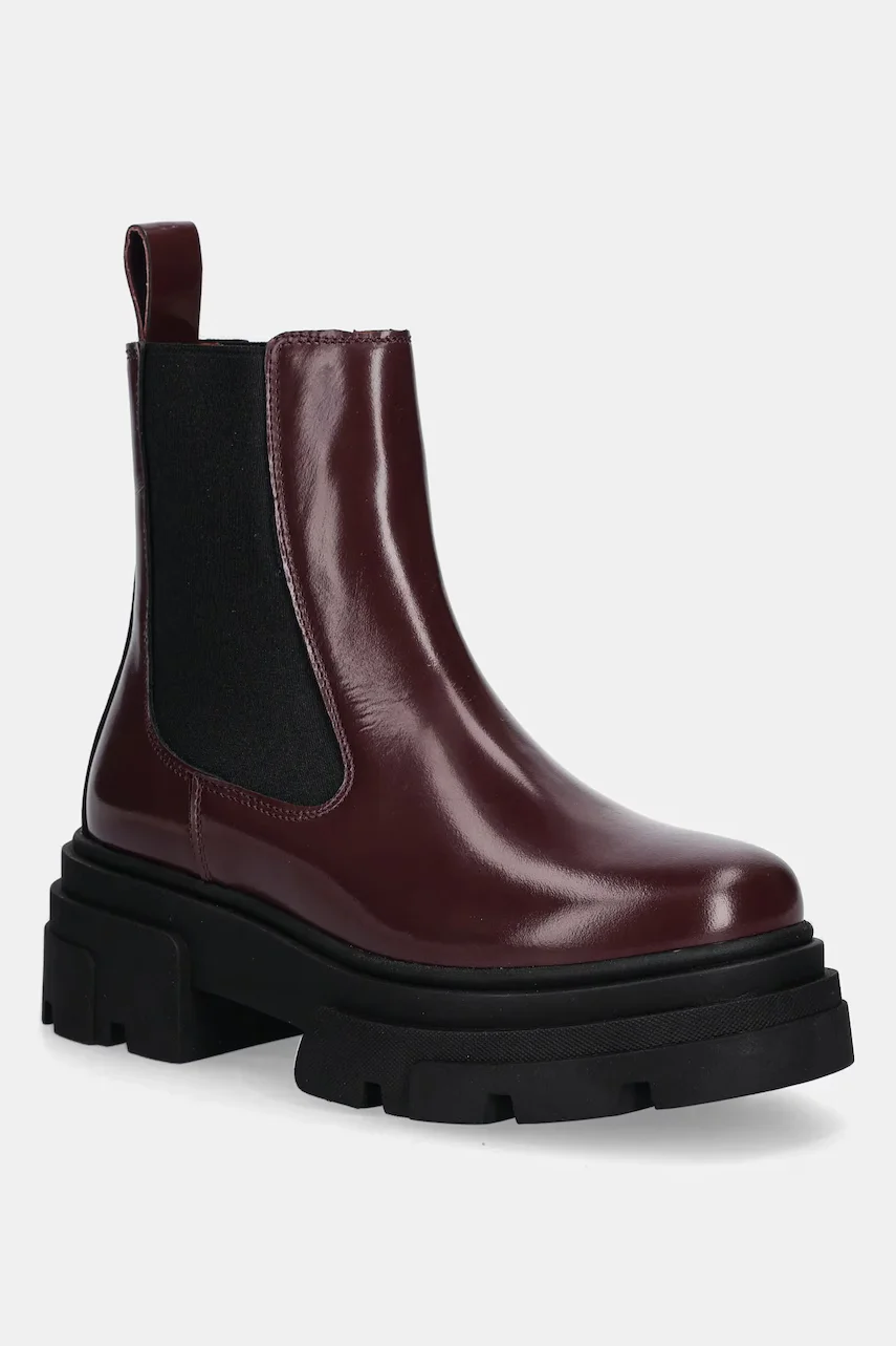 Tommy Hilfiger Кожени боти челси TH SHINY LEATHER CHELSEA