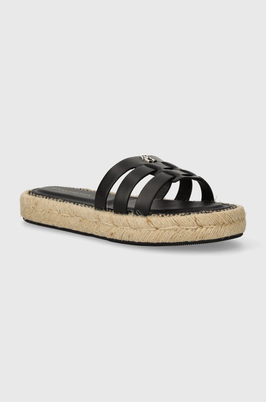 Tommy Hilfiger Кожени чехли AUTHENTIC FLAT LTHR ESPADRILLE