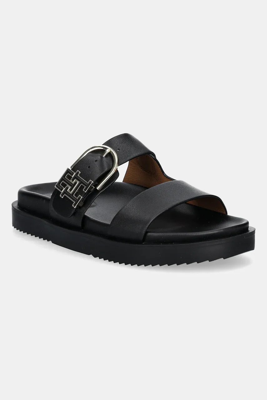 Tommy Hilfiger Кожени чехли LEATHER SPORTY MULE