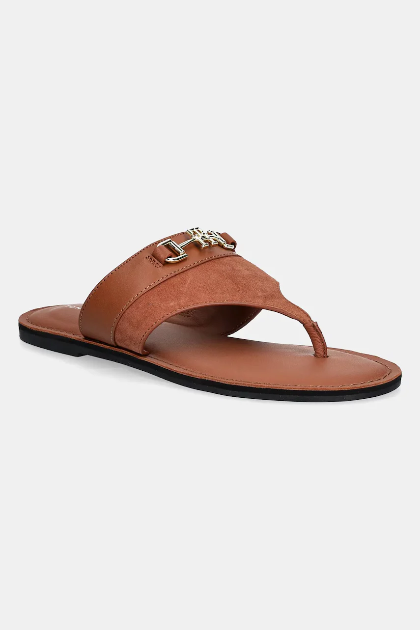 Tommy Hilfiger Кожени джапанки MIXED LEATHER HORSEBIT THONG