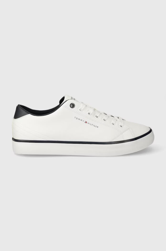 Tommy Hilfiger Кожени кецове TH HI VULC CORE LOW LEATHER ESS в бяло FM0FM05041