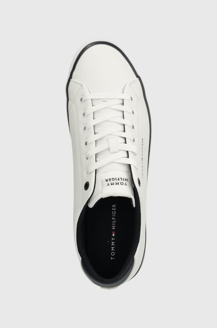 Tommy Hilfiger Кожени кецове TH HI VULC CORE LOW LEATHER ESS в бяло FM0FM05041