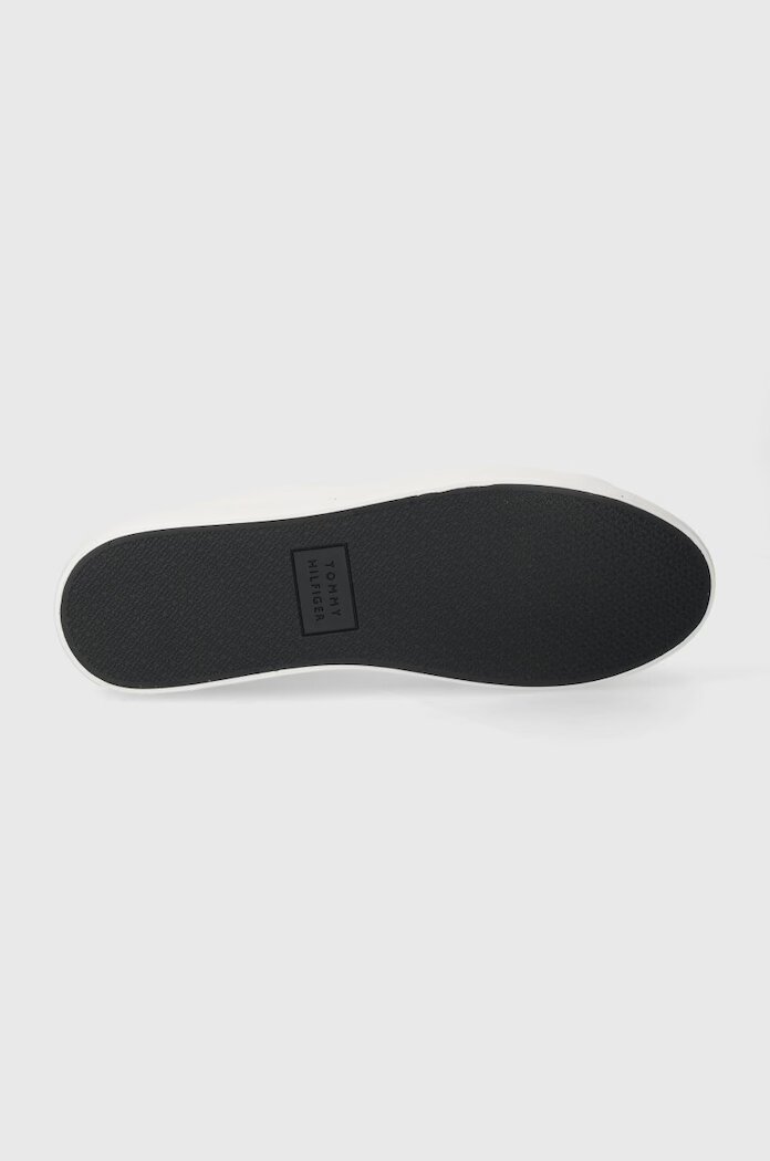 Tommy Hilfiger Кожени кецове TH HI VULC CORE LOW LEATHER ESS в бяло FM0FM05041