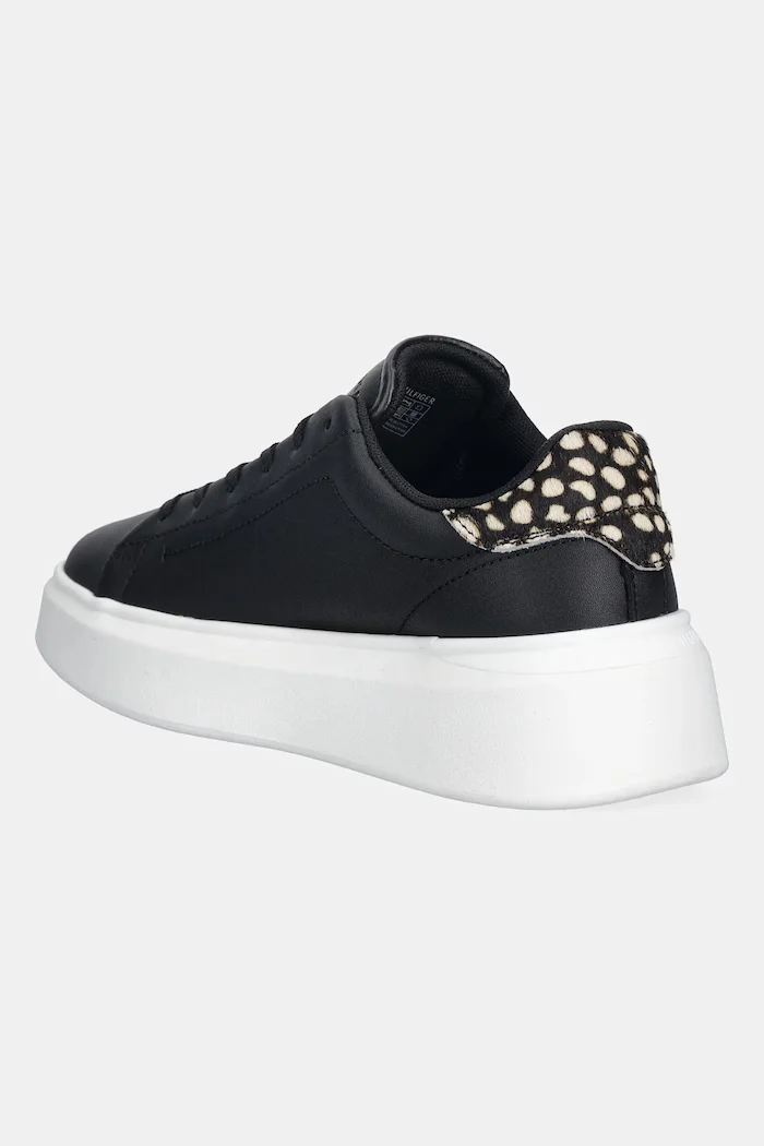 Tommy Hilfiger Кожени маратонки ANIMAL PRINT PLATFORM SNEAKER в черно FW0FW09023