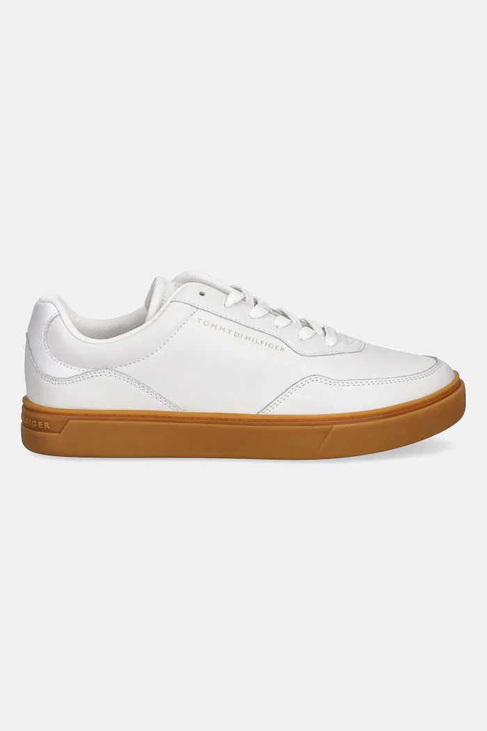 Tommy Hilfiger Кожени маратонки CASUAL CUPSOLE SNEAKER в бежово FW0FW08689